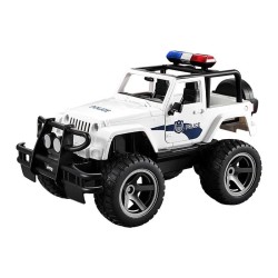 Carro RC Telecomandado 1:12 Double Eagle Jeep Policia Branco