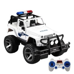 Carro RC Telecomandado 1:12 Double Eagle Jeep Policia Branco