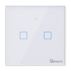 Interruptor inteligente WiFi + RF 433 Sonoff T2 EU TX (2 canais) Nova Versão