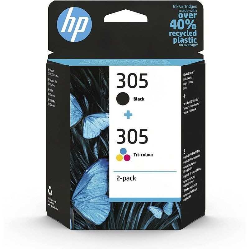 Tinteiro HP 305 2-Pack Tri-color/Black Original