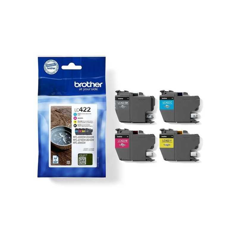 Tinteiro Original BROTHER LC422 Pack 4 Cores