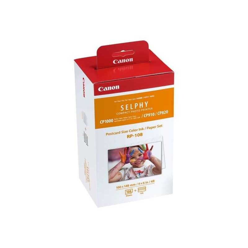 Tinteiro Original Canon Pack RP-108 Tinteiro+Papel 108 Fotos 10x15cm