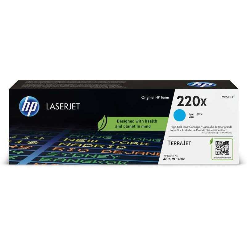 Toner Original HP 220X LaserJet Cyan