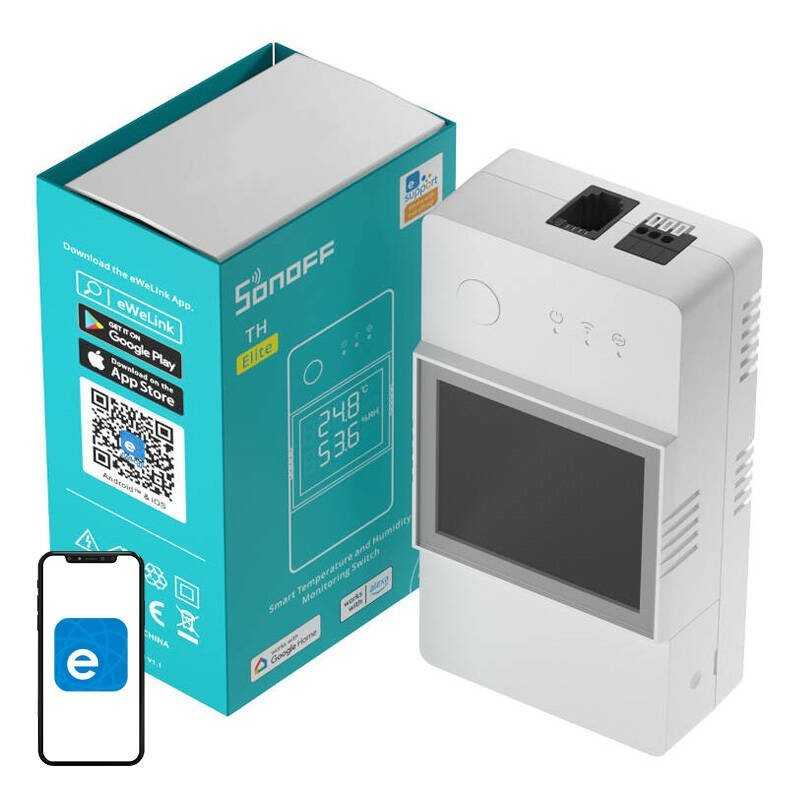 Sonoff Rele Monitor Temperatura e Humidade THR320D TH Elite