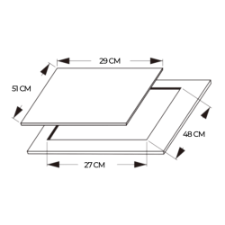 Placa Gás Cecotec Bolero Squad G 2200S Glass Black 29x51cm