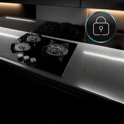 Placa Gas Cecotec Bolero Squad G 3200S Glass Black 58x51cm