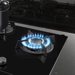 Placa Gas Cecotec Bolero Squad G 3200S Glass Black 58x51cm