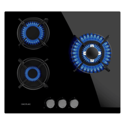 Placa Gas Cecotec Bolero Squad G 3200S Glass Black 58x51cm