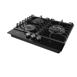 Placa Gás Cecotec Bolero Squad G 3200F Glass Black 58x51cm