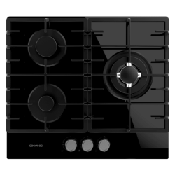 Placa Gás Cecotec Bolero Squad G 3200F Glass Black 58x51cm