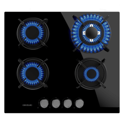 Placa Gás Cecotec Bolero Squad G 4200S Glass Black 58x51cm
