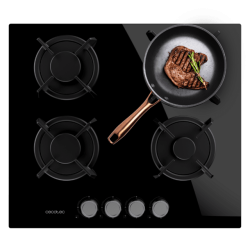 Placa Gás Cecotec Bolero Squad G 4200S Glass Black 58x51cm