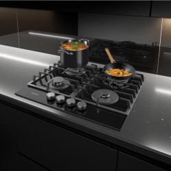Placa Gás Cecotec Bolero Squad G 4200F Glass Black 58x51cm