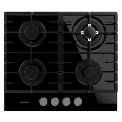 Placa Gás Cecotec Bolero Squad G 4200F Glass Black 58x51cm