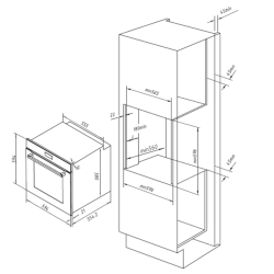 Forno Encastrar Cecotec Bolero Hexa AF316000 Glass Black A