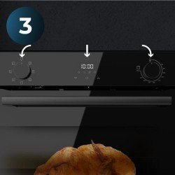 Forno Encastrar Cecotec Bolero Hexa M224500 Glass Black A