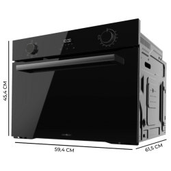 Forno Encastrar Cecotec Bolero Hexa M224500 Glass Black A