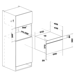 Forno e Microondas Encastrar Cecotec Bolero Hexa MW703800 Glass White