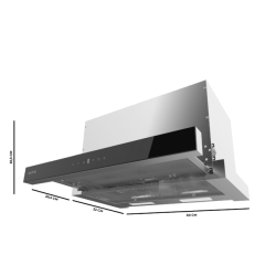 Exaustor Cecotec Bolero Flux TLT 605500 Glass Black A++