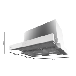 Exaustor Cecotec Bolero Flux TLT 605500 Glass White A++