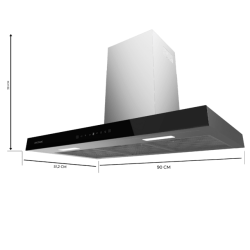 Exaustor Cecotec Bolero Flux TT 905500 Glass Black A+