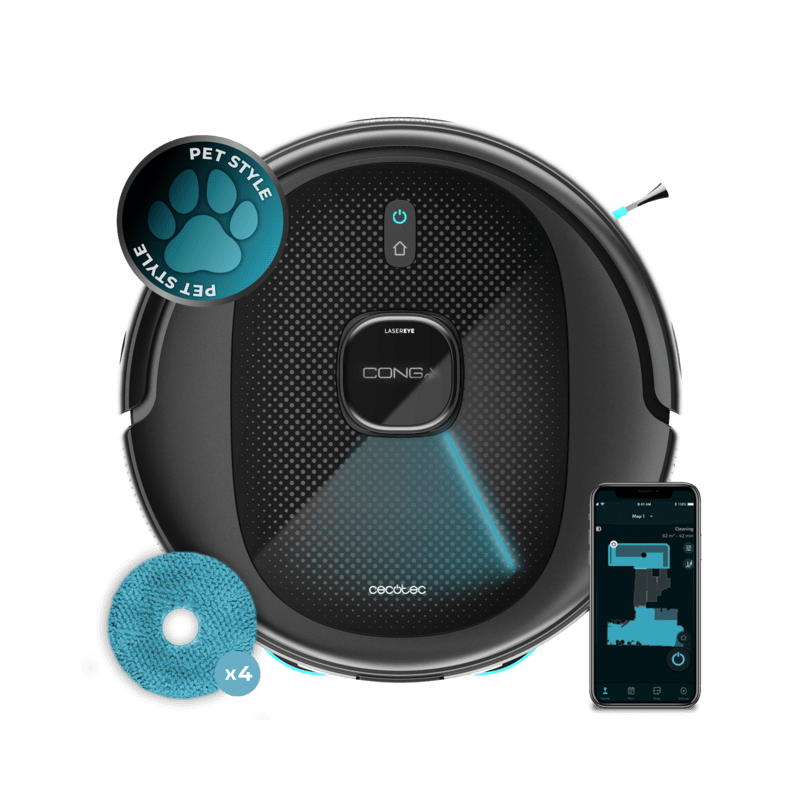 Cecotec Robot Aspirador Conga 9590 Spin Revolution Ultra Power