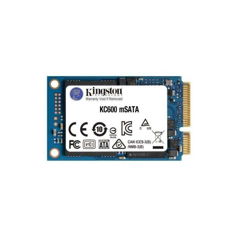 Disco SSD Kingston KC600 256GB SATA3 mSATA 3D TLC NAND