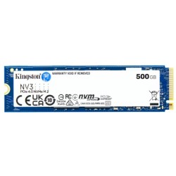 Disco SSD Kingston NV3 M2 2280 500GB PCIe 4.0 NVMe 3D NAND