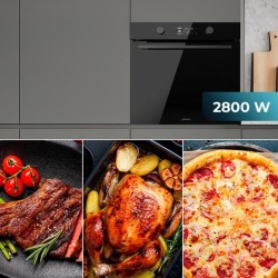 Forno Encastrar Cecotec 73L Bolero Hexa P526000 Glass Black A