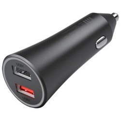Xiaomi Mi 37W Dual-Port Carregador de Isqueiro Preto